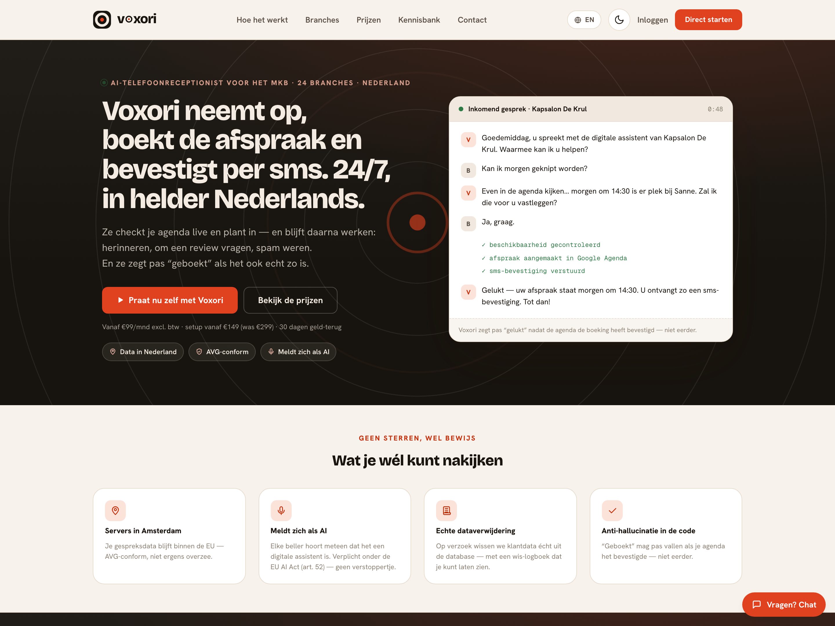Voxori — website door MAAS·studio