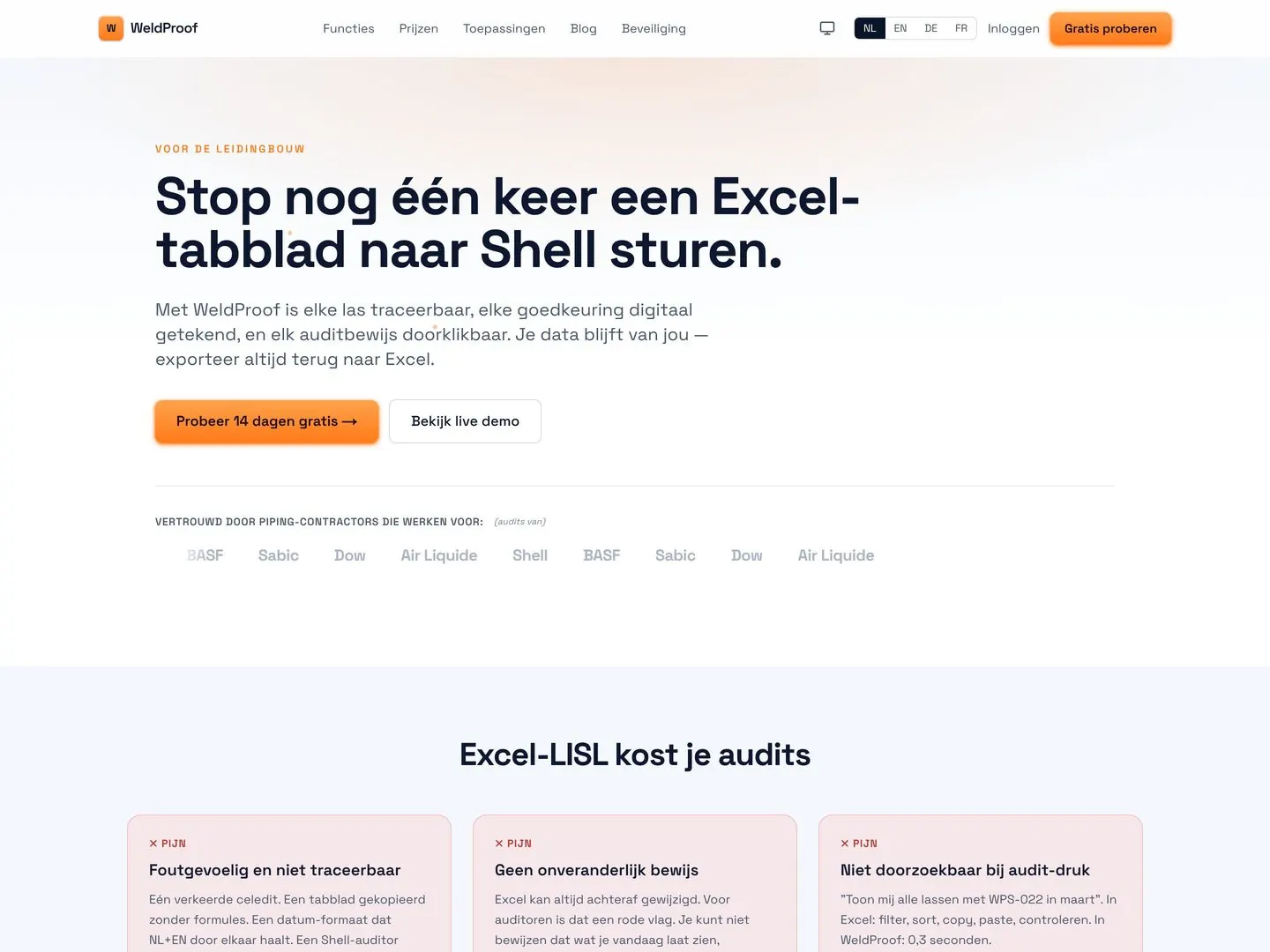 WeldProof — live project van MAAS·studios